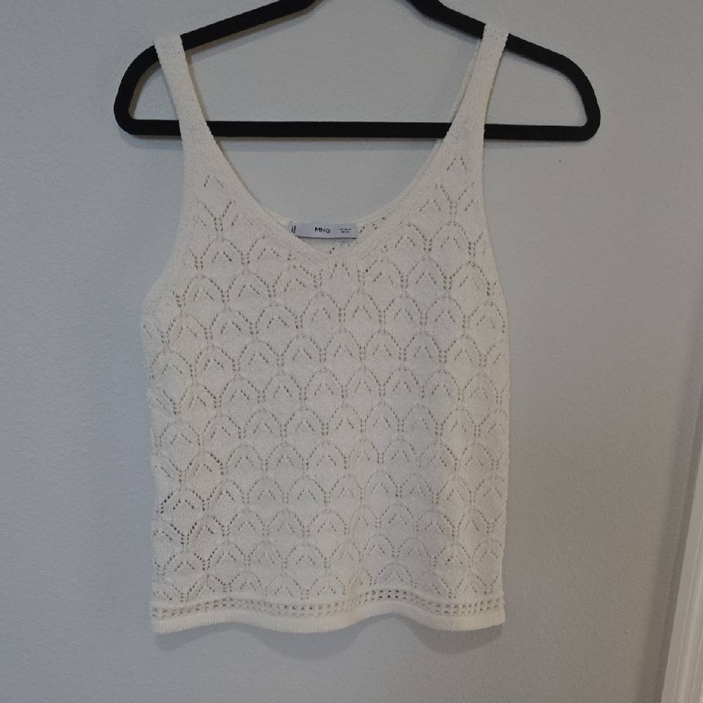 Mango Cream Knit Tank Top